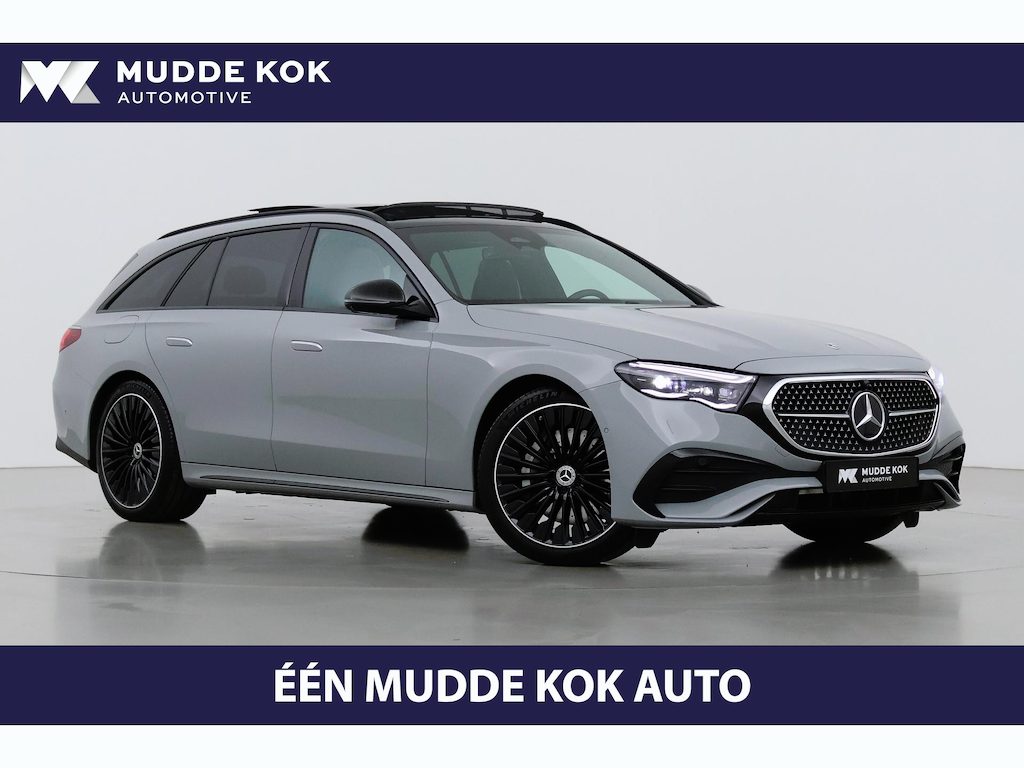 Mercedes-Benz E-klasse 300 e AMG Line | Nightpakket | Panoramadak | 360° Camera | Trekhaak | Keyless | Stoelverwarming | 20 Inch