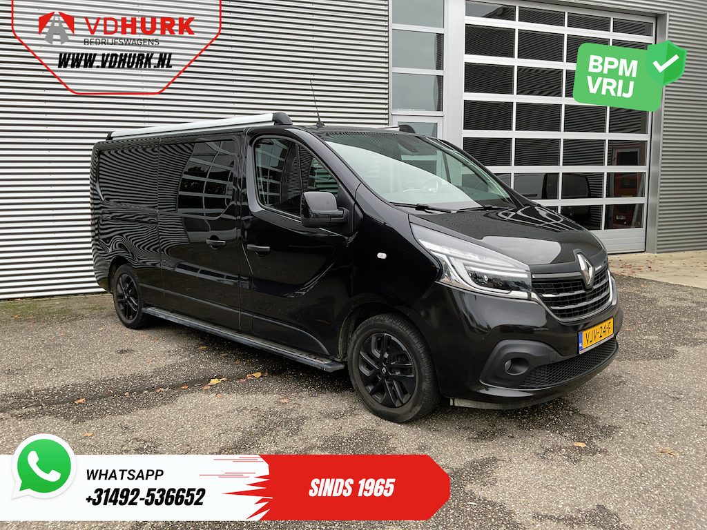 Renault Trafic 2.0 dCi 145 pk L2 DC Dubbel Cabine NL Auto/ LED/ Leder/ Stoelverw./ Navi/ Climate/ Camera/ Cruise/ 17’ LMV/ Sidesteps/ PDC/ Trekhaak