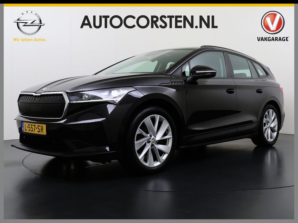 Skoda Enyaq iV 180PK Trekhaak Adap.Cruise 3-Zone Ecc Camera Matrix-Led Stuur+Stoelverwarming Navi SOH 87% Android Auto Apple Carplay P-Assist Lmv 20" Pdc DAB Isofix Keyless 1.000kg Trekgewicht 1e Eigenaar Origineel Nederlandse Auto