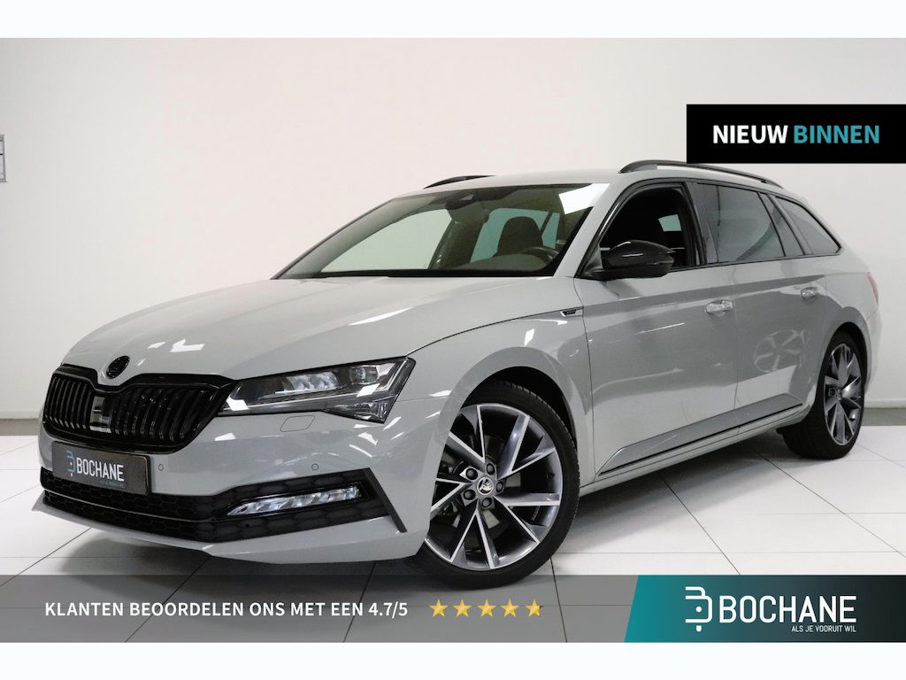 Skoda Superb Combi 1.5 TSI ACT Sportline | Trekhaak | Carplay Android Auto | Adaptieve cruise | Memory | Matrix LED | Stuur & stoelverwarming | 19"Lichtmetaal |