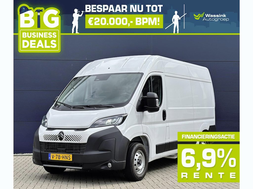 Citroën Jumper GB 2.2 BlueHDi 140pk L2H2 3,5 ton LAATSTE BPM VRIJE VOORRAAD | Trekhaak | Navigatie | Apple Carplay | Android Auto