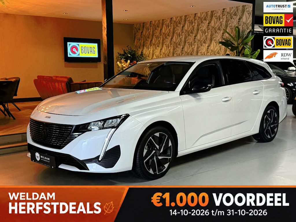 Peugeot 308 1.2 PureTech Allure Pack Garantie |ACC|Keyless|Virtual|Camera|Ambient|Dodehoek|LED|Carplay|Draadloosladen|Rijklaar