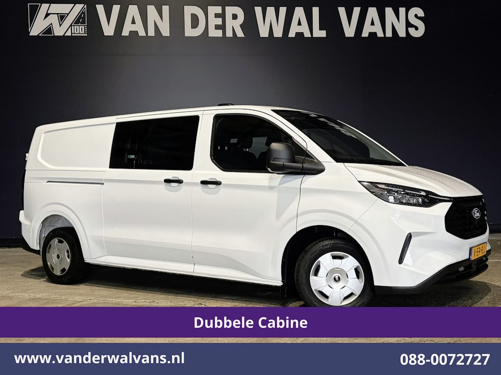 Ford Transit Custom 2.0 TDCI 170pk Automaat L2H1 Dubbele Cabine Euro6 Airco | 6-Zits | Camera | LED | Apple Carplay | Cruisecontrol | Stoelverwarming Android Auto, Verwarmde voorruit, Parkeersensoren, Bijrijdersbank, 2740kg trekvermogen