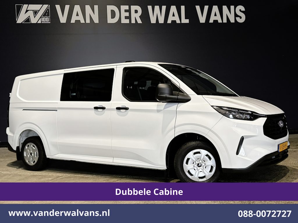 Ford Transit Custom 2.0 TDCI L2H1 Dubbele Cabine Euro6 Airco | 6-Zits | Camera | Navigatie | LED | Apple Carplay | Cruisecontrol Android Auto, Verwarmde voorruit, Stoelverwarming, Parkeersensoren, Bijrijdersbank