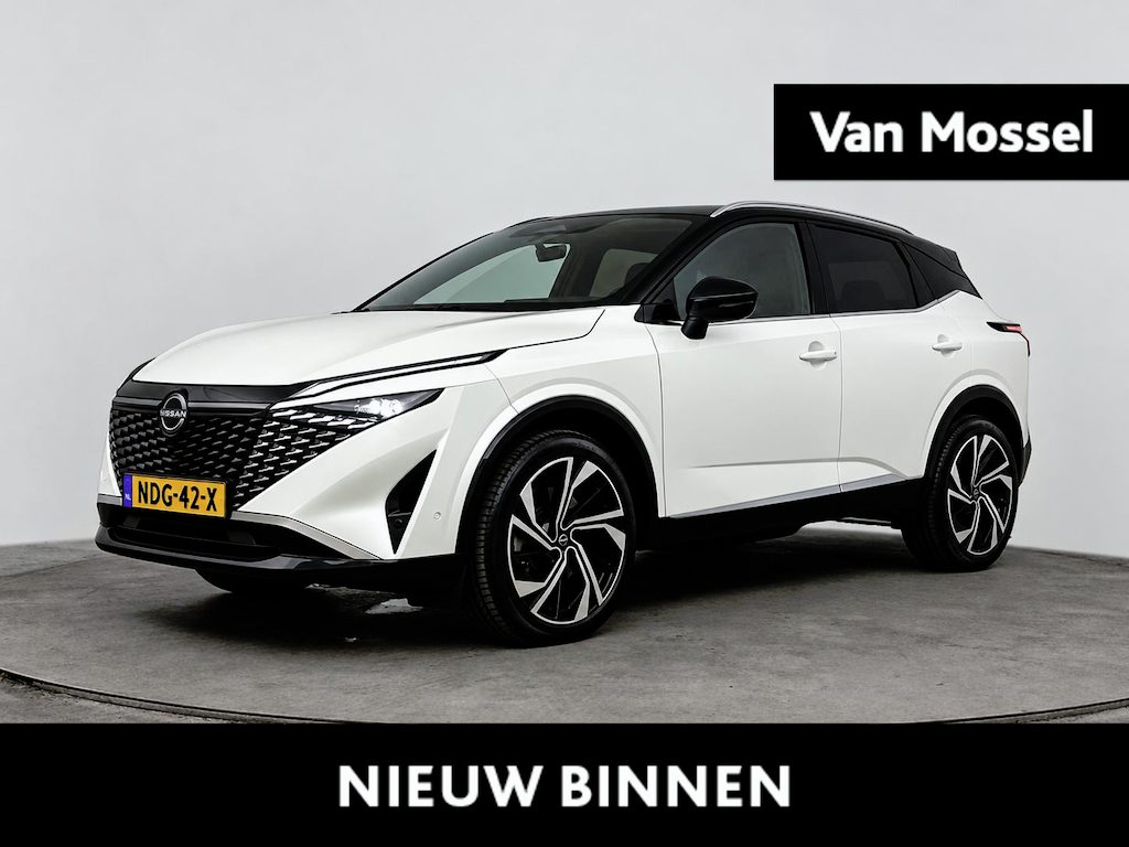 Nissan Qashqai 1.3 MHEV Xtronic Tekna Plus 158PK | Head-Up Display | BOSE Audio | Panoramadak | Stoelmassage | Matrix-LED Verlichting | Stoel,- Stuur en Voorruitverwarming | 20'' Inch Velgen | 360 Graden Camera | Apple CarPlay & Android Auto