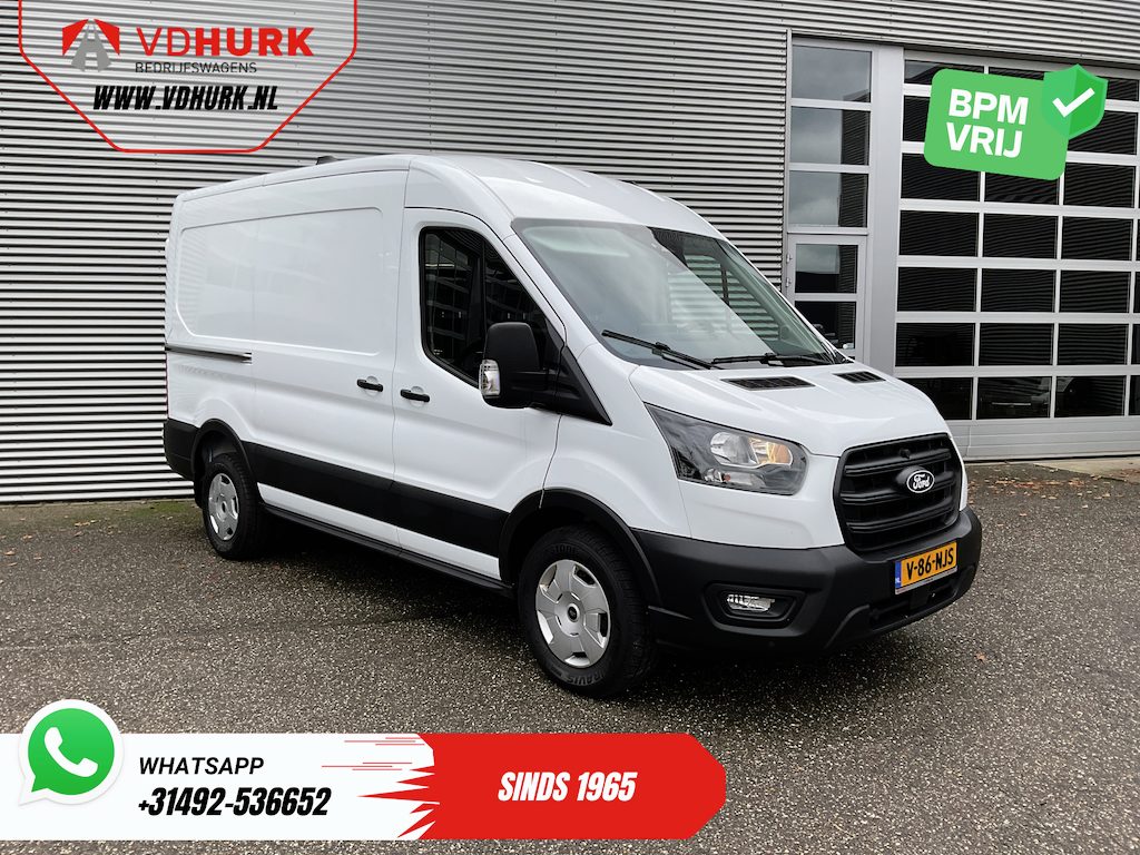 Ford Transit 2.0 TDCI 165 pk Aut. L2H2 Standkachel/ 2.8t Trekverm./ Omvormer/ Carplay/ Climate/ Cruise/ Camera/ PDC/ Trekhaak