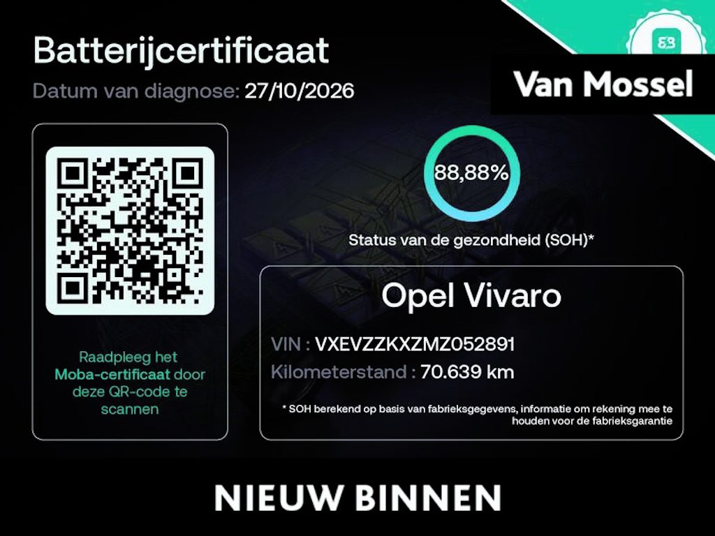 Opel Vivaro-e Combi L2H1 75 kWh