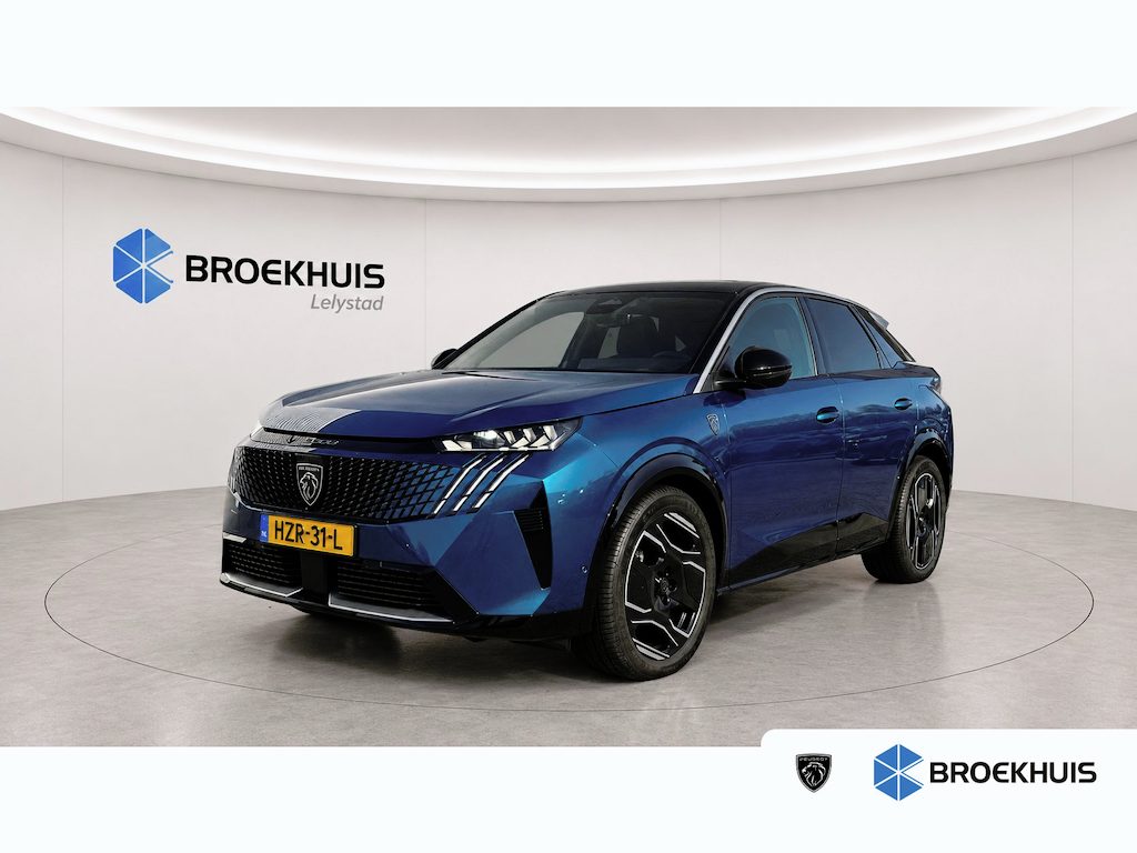 Peugeot E-3008 73KWH GT AVANTAGE 214PK / NAVI / LEDER / CLIMA / FULL-LED / 20" LMV / KEYLESS / WARMTEPOMP / 360° CAMERA / ADAPT. CRUISECONTROL / WINTERPAKKET / NIEUWSTAAT !!