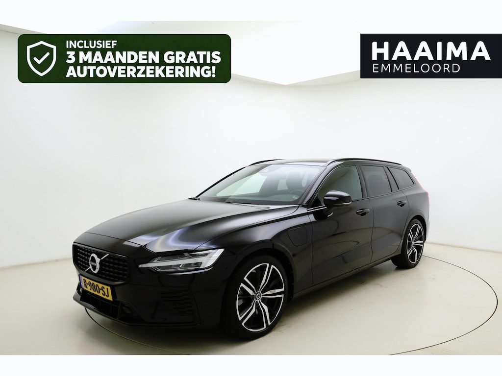 Volvo V60 2.0 T8 Recharge AWD R-Design Automaat | Trekhaak wegklapbaar | Lederen bekleding | Stoel & Stuurverwarming | 18" Lichtmetalen velgen | Electrische achterklep