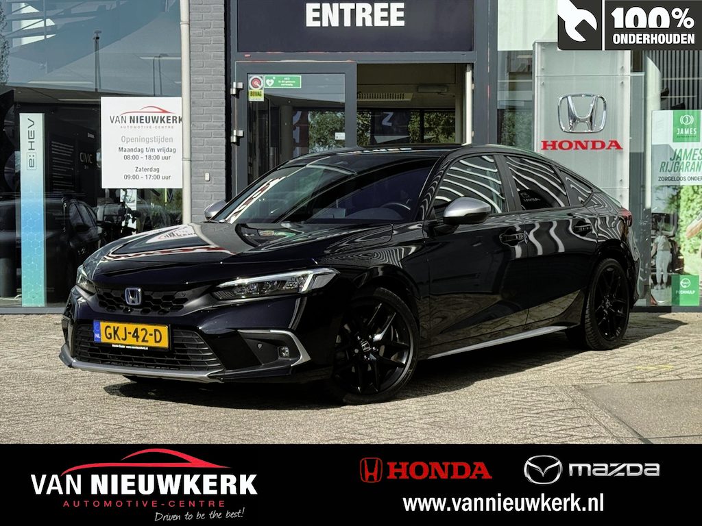 Honda Civic 2.0 HYBRID 184PK Automaat Sport | ALL IN PRIJS | Clima | Carplay | Stoelverwarming | Nordic Silver Pack | NL AUTO | Dealer Onderhouden |