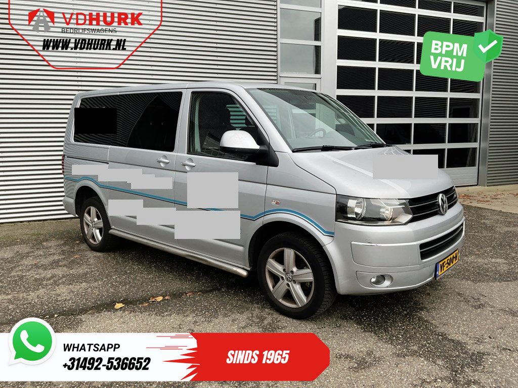 Volkswagen Transporter 2.0 TDI 140 pk DC Dubbel Cabine EXPORT APK-08-'27/ Navi/ Airco/ Cruise/ 17’LMV/ Sidebars/ PDC/ Trekhaak