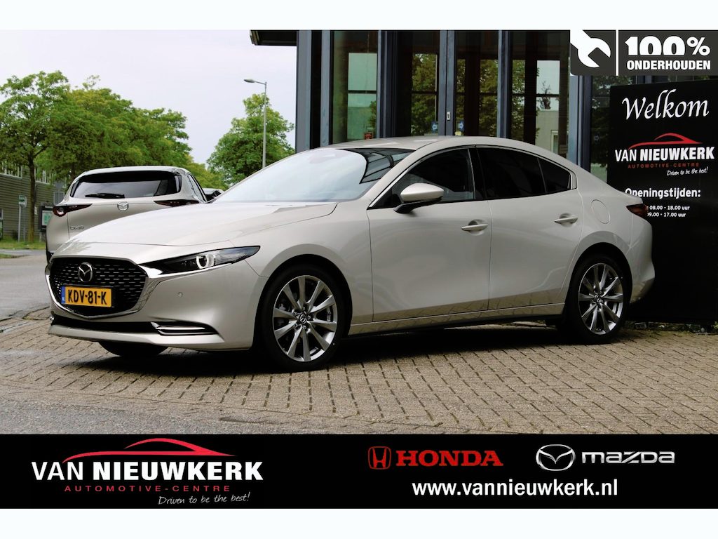 Mazda 3 Skyactiv-X 186pk M Hybrid Aut Takumi | BOSE | 360 Camera | HUD | Stoel & Stuur verwarming | Memory seats | Keyless |