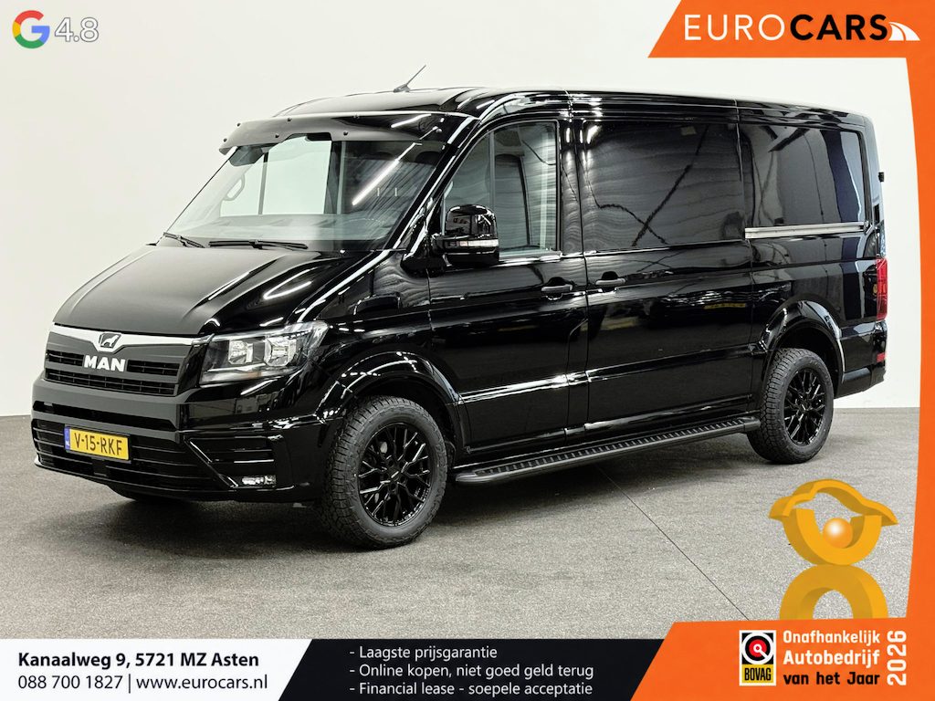 MAN TGE 2.0 TDI L3H2 Black Edition Automaat Apple CarPlay Adaptive Cruise Control Stoelverwarming Camera Navigatie Lichtmetalen Velgen Sidesteps Airco