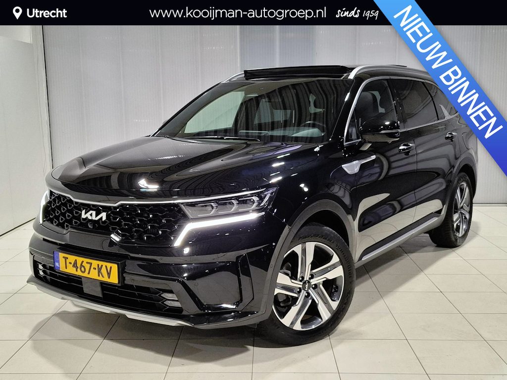 Kia Sorento 1.6 T-GDI Hybrid 2WD ExecutiveLine 7p. NL Auto, Schuif kantel dak, Stoel en Stuur verwarming, Apple Carplay/Android Auto, Navigatie, Camera. 10 jaar garantie.
