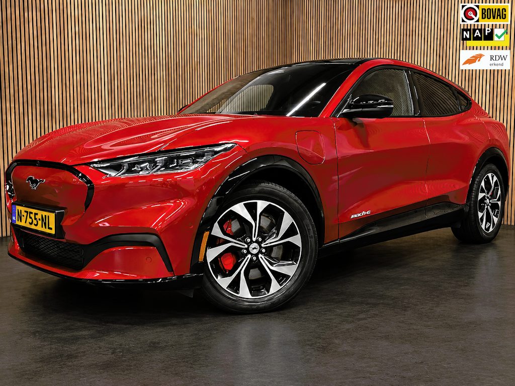 Ford Mustang Mach-E AWD 75 kWh|92% SOH|FULL OPTION|PANO|LEDER|MEMORY|B&O|ACC|360+V+A-CAMERA|CARPLAY|STOEL+STUURVERW|NL|IN BTW|NAP|