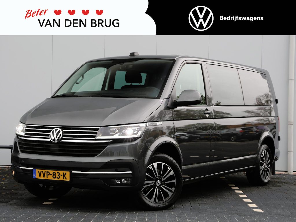 Volkswagen Transporter 2.0 TDI 150pk DSG DC Bulli L2 | Dubbele Cabine | Airco | Adaptive cruise control  | Camera | App connect | Digital cockpit | PDC | Trekhaak | 17" LM velgen | Betimmering | Glaslook panelen |
