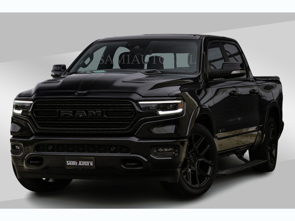 Dodge Ram LIMITED SPORT 5.7 V8 | BOM VOL | BLACK ON BLACK | HUD | LUCHTVERING | OPEN UITLAAT KLEP | EERSTE EIGENAAR | CREW CAB | DUBBELE CABINE 5 PERSOONS | COMFORT ROYALE BEEN RUIMTE |
