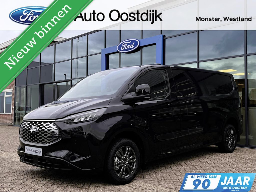 Ford E-Transit Custom 340 L2H1 Limited 71 kWh 218PK Stoel/Stoel 2300KG Trekgewicht Adaptieve Cruise 360 Camera Navi Stoelverwarming Dubbele Armsteun Carplay Blind-Spot 17" Velgen *Nieuw*