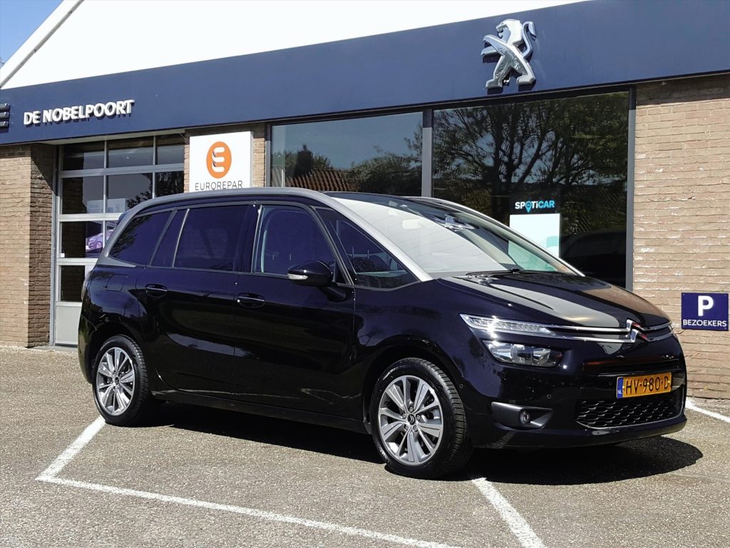 Citroën C4 Grand Picasso 1.6TURBO-165pk Business AUTOMAAT(6T) 7PERS VOL-LEER Navigatie | TREKHAAK | Cruise&Climate control | Achteruitrijcamera | KEYLESS | Elektrische stoelen&Massage MET NW. MOTOR IN 2026