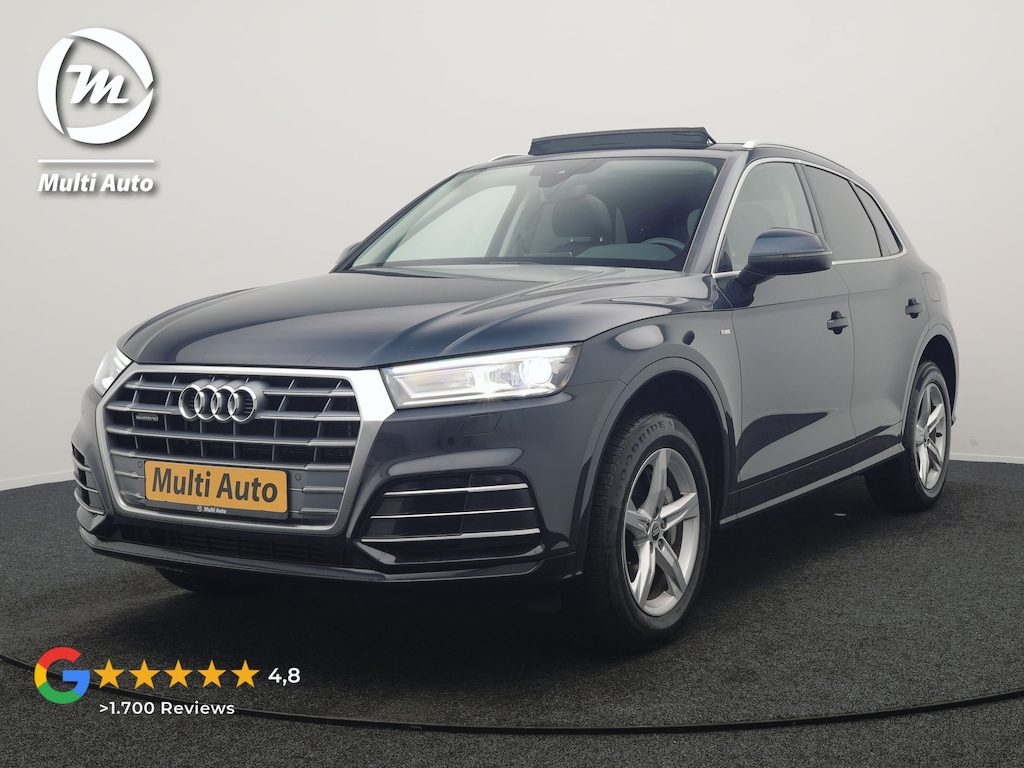 Audi Q5 50 TFSI e quattro Pro Line PHEV 300pk Dealer O.H | Trekhaak Afn. | Panodak | Sportstoelen Verwarmd | Cruise Control | Navigatie | DAB | Virtual | 18"L.M | Plug In Hybrid |
