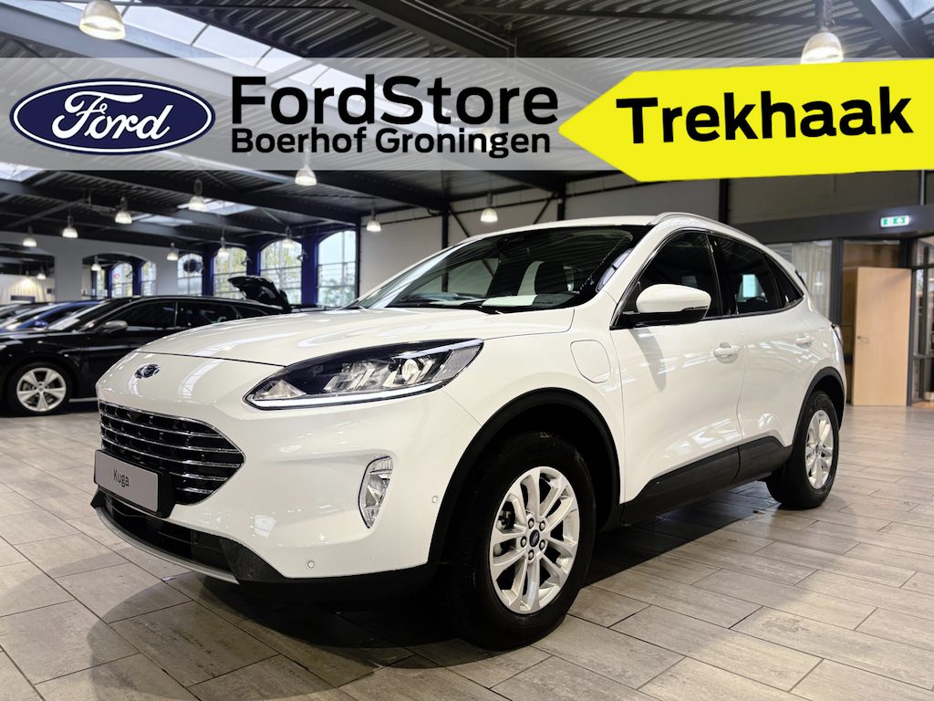 Ford Kuga 2.5 PHEV 225 pk Titanium | Trekhaak | Stoelverw. | Adapt. cruise | Camera | SOH 88,7% | 100% dealer onderh. | 4 seiz. banden