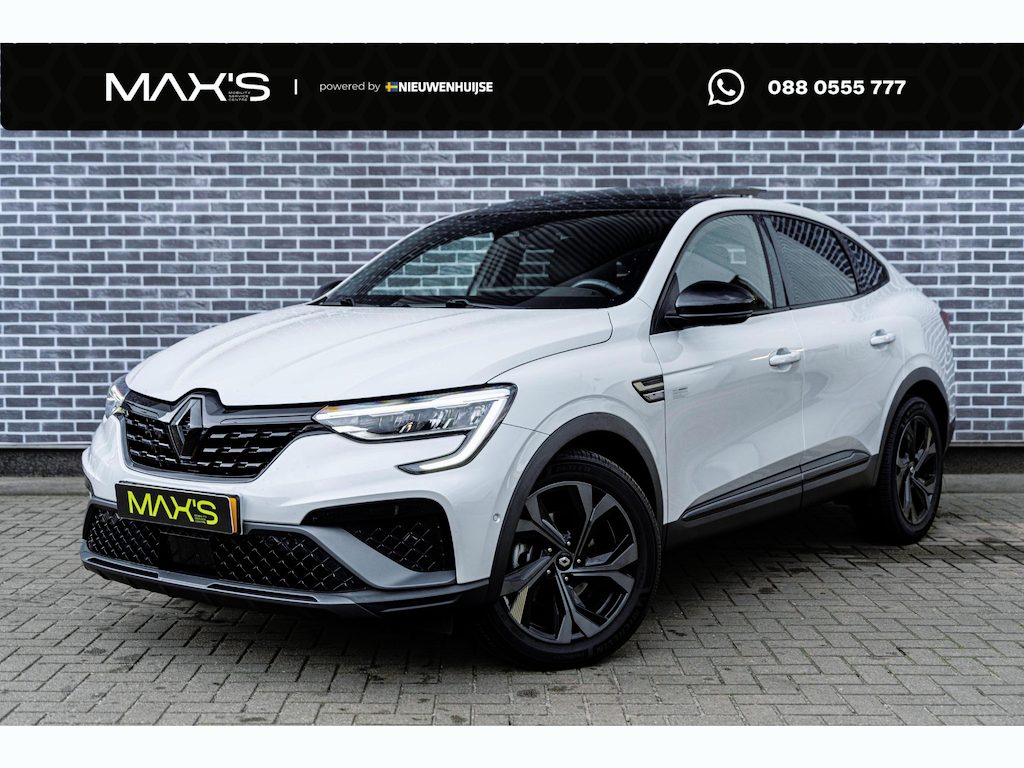 Renault Arkana 1.6 E-Tech hybrid 145 E-Tech engineered R.S. Line | Panoramadak | Trekhaak | Achteruitrijcamera | Parkeersensoren | Keyless Entry | Elektrisch Verstelbare Voorstoelen | Stoelverwarming | Cruise Control Adaptief | Dodehoekdetectie | Navigatie | Apple Carplay | Android Auto | R.S. line