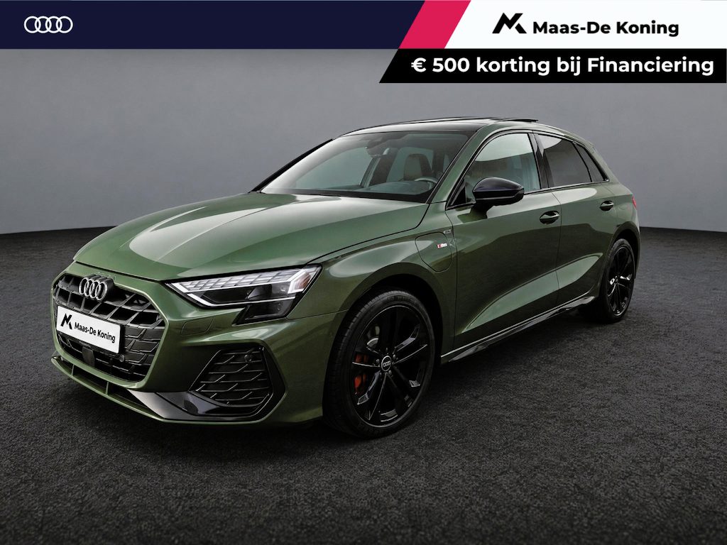 Audi A3 Sportback 45 TFSIe 272pk S-tronic S edition Competition · Panoramadak · Camera · Keyless · Park Assist · Apple/Android Car Play · Navigatie · Stoelverwarming · 18'' Inch · Garantie t/m 25-04-2030 of 100.000km