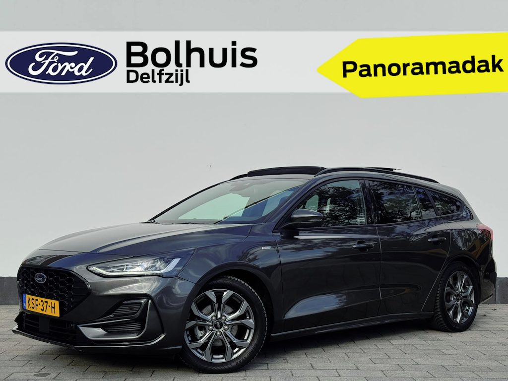 Ford Focus Wagon EcoBoost Hybrid 155 pk ST-Line | Pano | Winter Pack | Cruise control | Climate control | SYNC 4 | 4 seiz. banden |