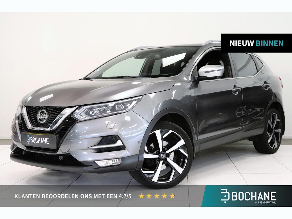 Nissan Qashqai 1.3 DIG-T Tekna + | BOSE | Panoramadak | Leder | 360° Camera | Trekhaak | Cruise control | Stoelverwarming | Memory | Full LED |