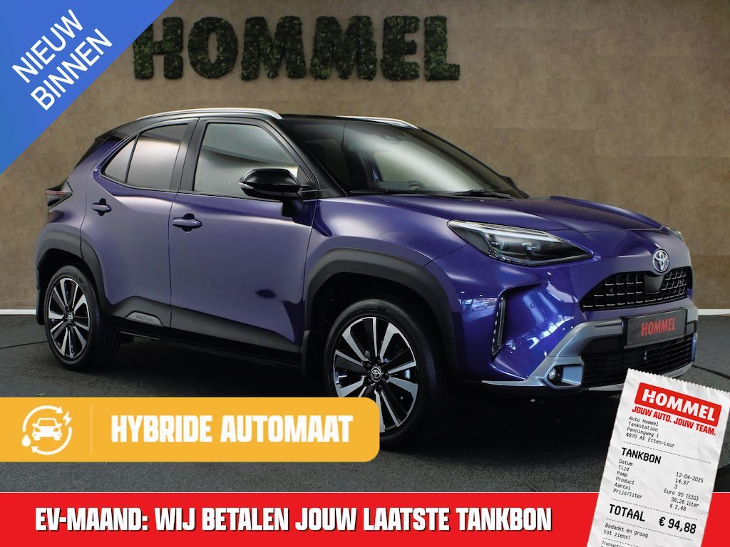 Toyota Yaris Cross 1.5 Hybrid Adventure - PANORAMADAK - DODEHOEK DETECTIE - BI-TONE - TREKHAAK 750KG GEREMD TREKGEWICHT - LEDEREN BEKLEDING - ACHTERUITRIJCAMERA - KEYLESS ENTRY/START - STOEL & STUUR VERWARMING - ADAPTIEVE CRUISE CONTROL - PARKEERSENSOREN VOOR EN ACHTER - APPLE CARPLAY/ANDROID AUTO