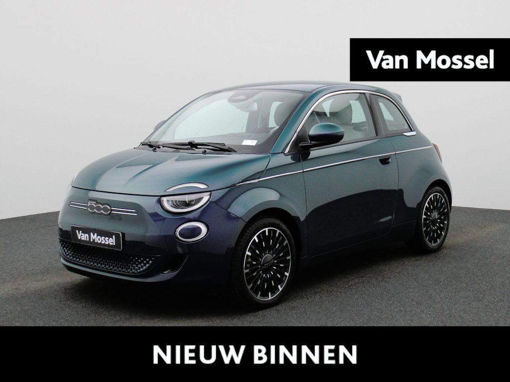 Fiat 500e 500e 42 kWh La Prima by Bocelli | WORDT VERWACHT | ACHTERUITRIJCAMERA | STOELVERWARMING | APPLE CARPLAY - ANDROID AUTO | LEDER | CRUISE CONTROL | CLIMATE CONTROL |