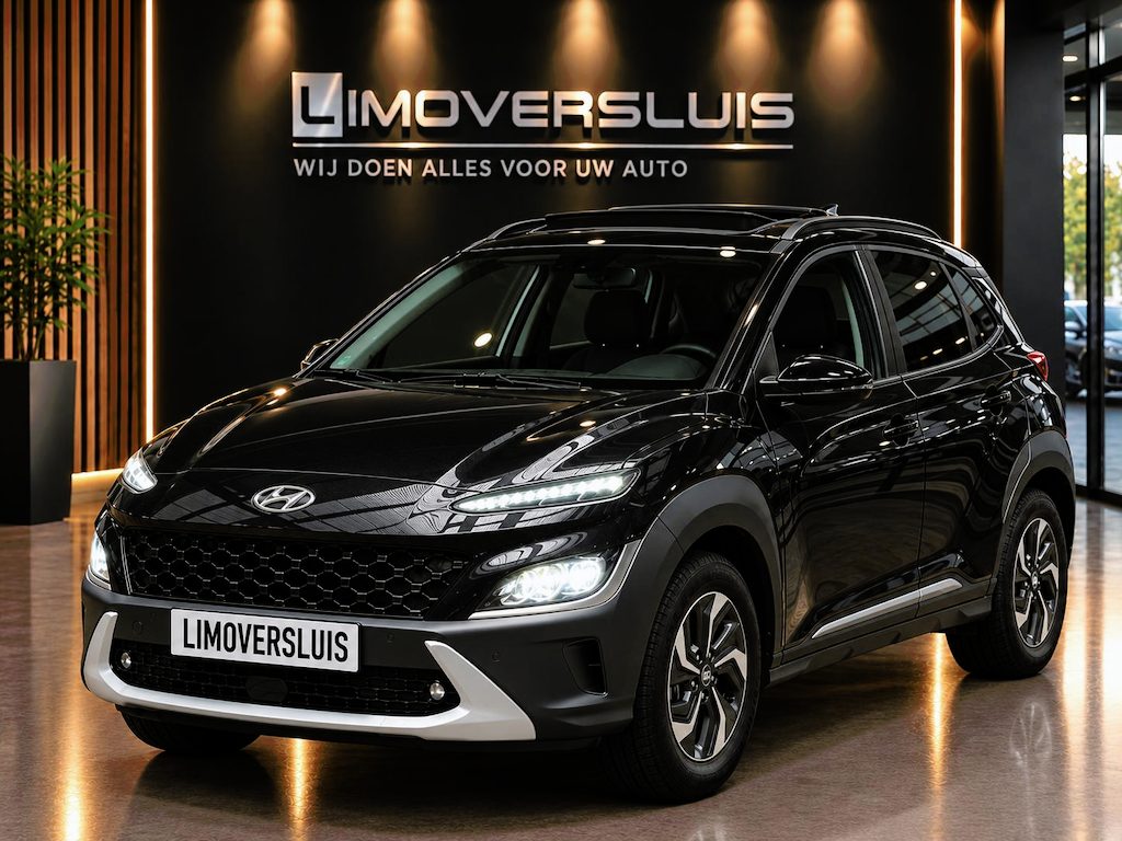 Hyundai Kona 1.6 GDI HEV Premium Sky Schuifdak | Stoelventilatie & Verwarming | Leder | 12 mnd BOVAG garantie | WhatsApp 06-53188999