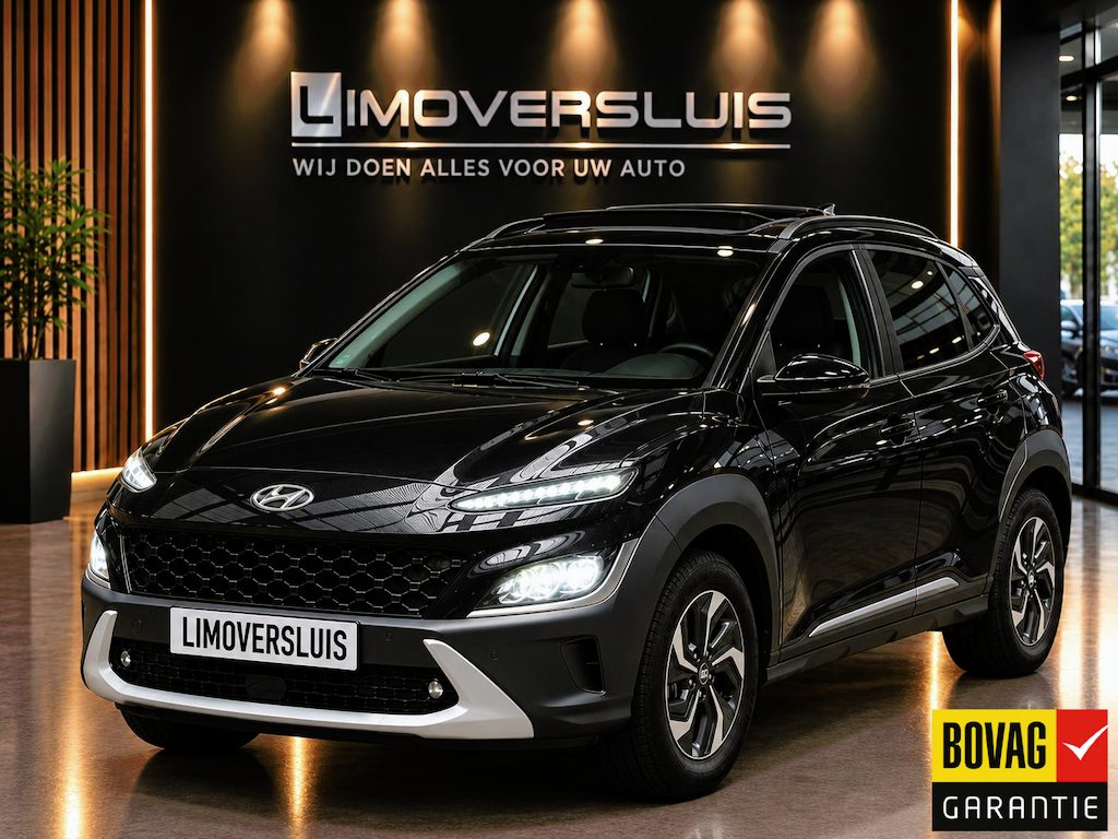 Hyundai Kona 1.6 GDI HEV Premium Sky Schuifdak | Stoelventilatie & Verwarming | Leder | 12 mnd BOVAG garantie | WhatsApp 06-53188999