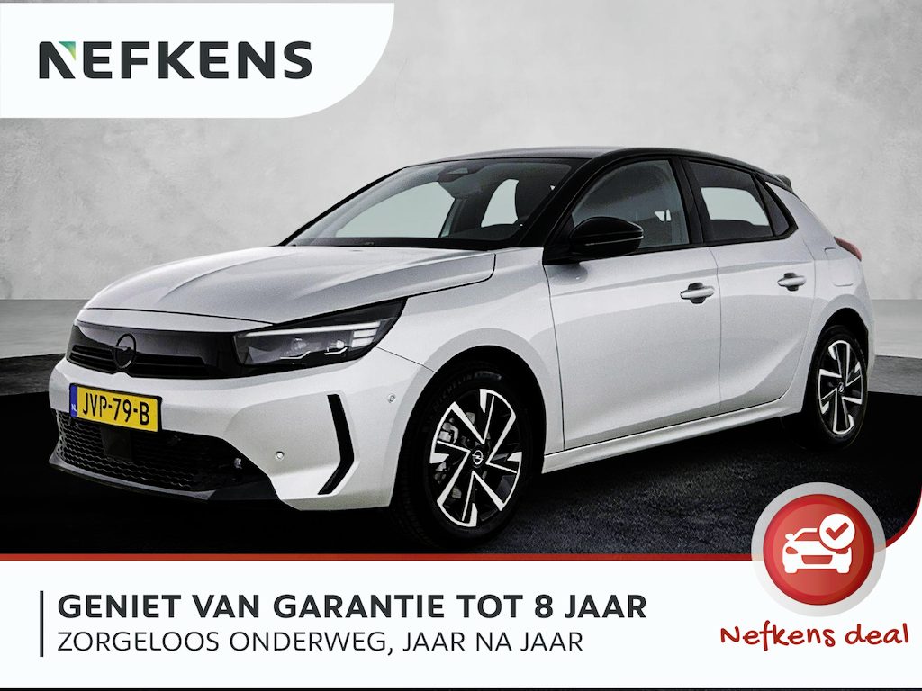 Opel Corsa 1.2 110pk Hybrid GS Automaat | Tot 8 Jaar Garantie | Navigatie | Stoel-/Stuurverwarming | Climate Control | Adaptieve Cruise Control | Camera | Dodehoekdetectie | Keyless Entry/Start | 16"LMV | LED | Apple Carplay/Android Auto |