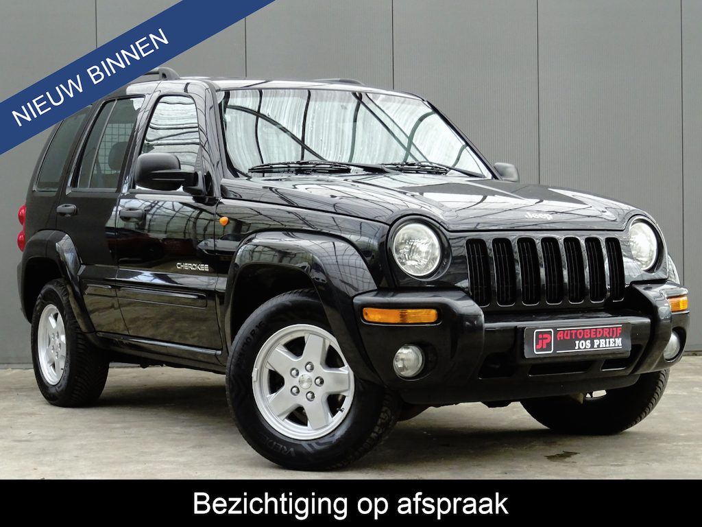 Jeep Cherokee 3.7i V6 limted * LEER * TREKHAAK * 4 SEIZOENSBANDEN !!