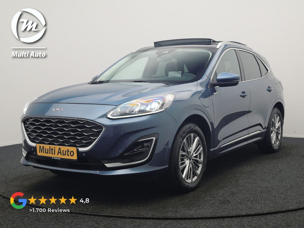 Ford Kuga 2.5 PHEV Vignale 225pk Dealer O.H | Trekhaak Af Fabriek | Panodak | Adaptive Cruise | 360 Camera | Bang & Olufsen | Head Up | Lederen Sportstoelen Memory & Verwarmd | Keyless | Apple Carplay | Navigatie | Virtual | DAB | 18"L.M | Plug In Hybrid |