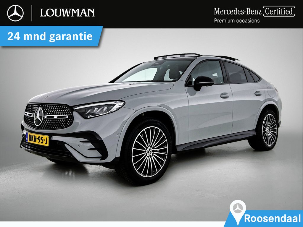 Mercedes-Benz GLC Coupe 300e 4MATIC AMG Nightpakket | Siennabruin int. | Panoramadak | Trekhaak | Alarm | Burmester® | 360° Camera | Dode Hoek Ass | Inclusief 24 maanden Mercedes-Benz Certified garantie voor Europa.