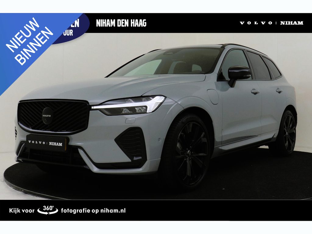 Volvo XC60 II T6 PLUG-IN HYBRID AWD ULTRA BLACK EDITION -PANO.DAK|HARMAN/KARDON|LUCHTVERING|GEVENT.LEDER+MASSAGE|360°CAM|HEAD-UP DISP.|PRIVACY.GLAS|TREKHAAK|21"|SoH:100%