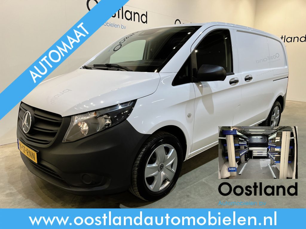 Mercedes-Benz Vito 114 CDI L1 Pro RWD Automaat Servicebus / Sortimo Inrichting / Euro 6 / Schuifdeur L + R / 220V. / Airco / Cruise Control / Camera / CarPlay / Trekhaak / Klep / 3-Zits