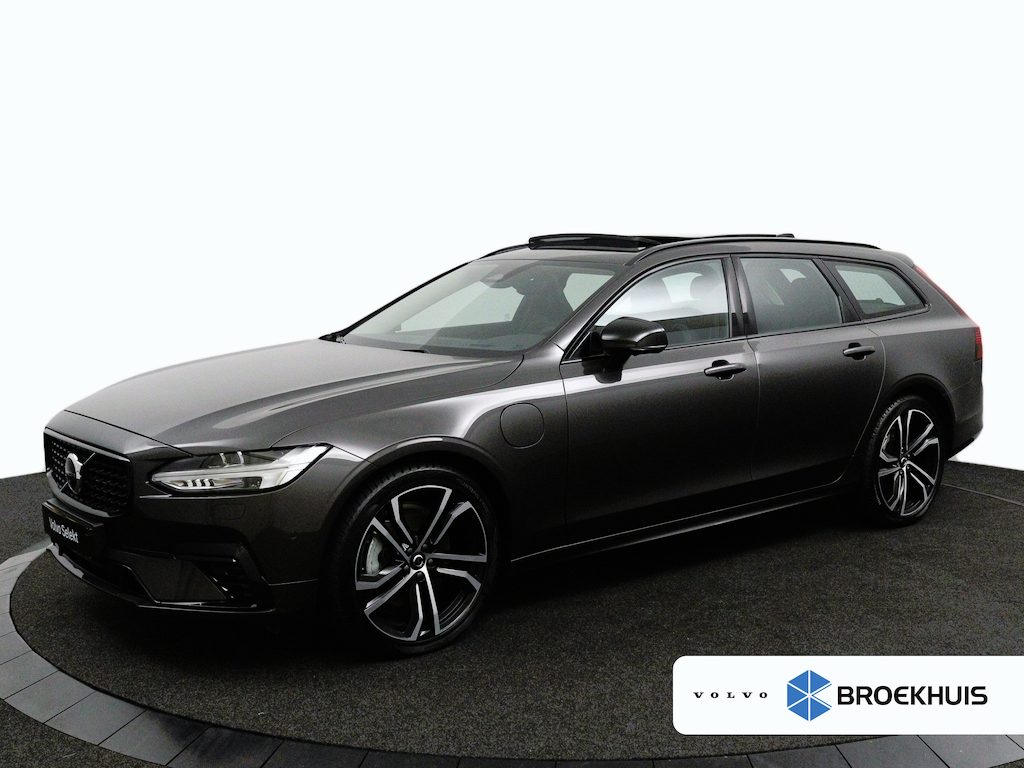 Volvo V90 T8 Plug-in hybrid AWD Ultra Dark | Bowers&Wilkins | Luchtvering | Trekhaak | Massage | Panoramadak | 360 Camera | Luxe Leder | Adaptive LED | 20 Inch