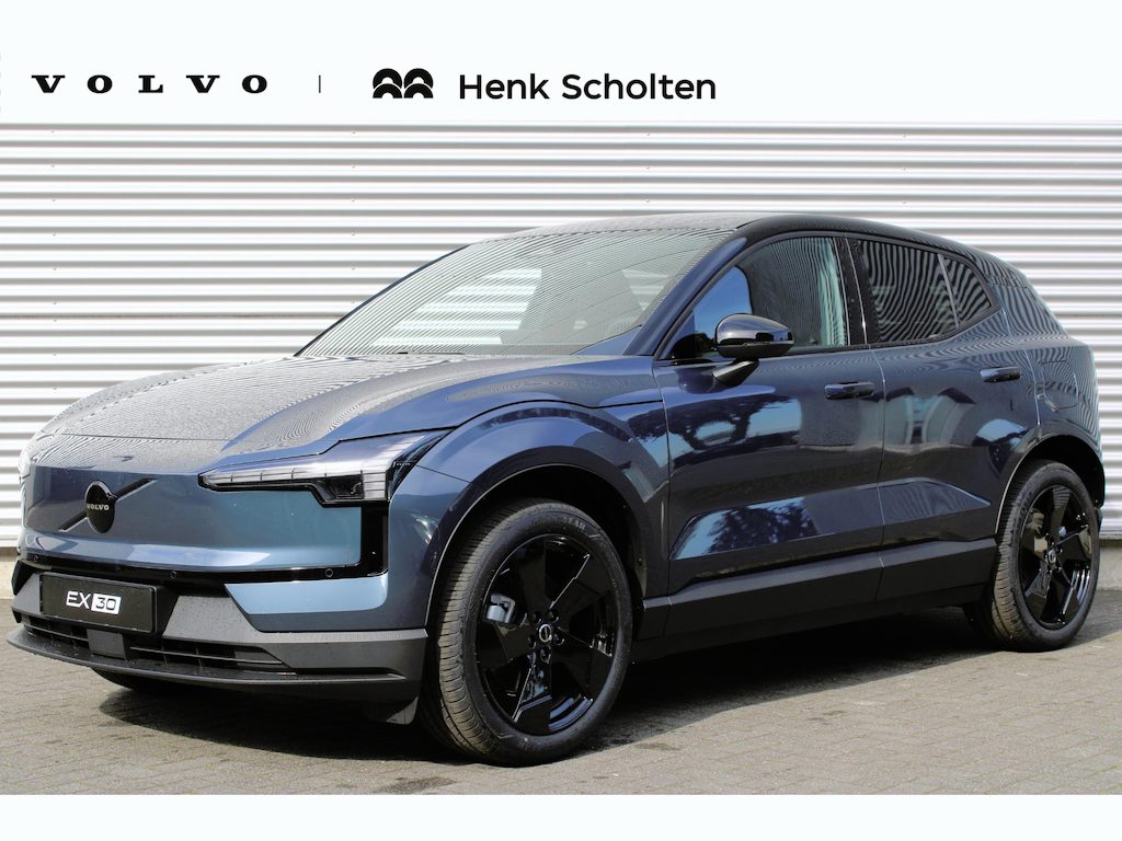 Volvo EX30 P5 Long Range Plus Black Edition Europa 69 kWh | Elektrisch Verstelbare Bestuurdersstoel Met Geheugen | Elektrisch Verstelbare Passagiersstoel | Harman/Kardon | Stuurverwarming | Stoelverwarming | Getint Glas | 19-inch Lichtmetalen Velgen Glossy Black/Diamond Cut | BLIS | Keyless | Elektrische Achterklep | Dark Flax Inleg | Black Interieur | Adaptieve Cruise Control | Pilot Assist | Achteruitrijcamera |