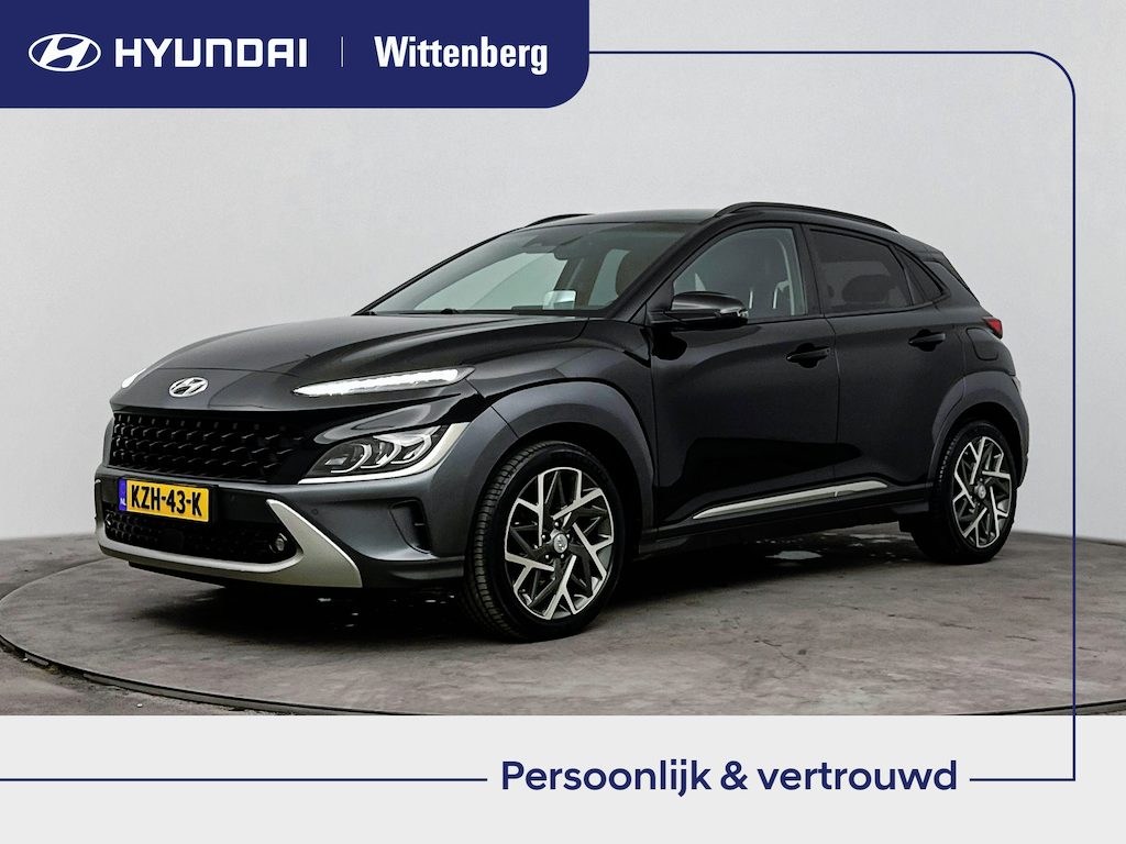Hyundai Kona 1.6 GDI HEV Premium | Leer | Stoel + stuurverwarming | El. bed. stoelen | Stoelventilatie |