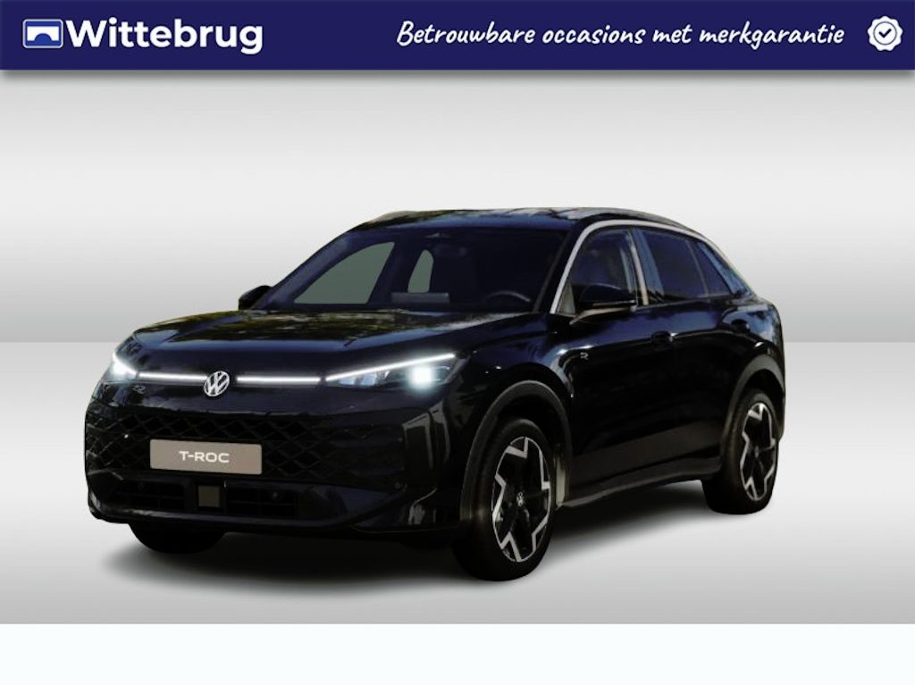 Volkswagen T-Roc 1.5 eTSI 150PK DSG R-Line / Resterende Fabrieksgarantie tot 28-1 2028 / Trekhaak / Elektrische Achterklep / Matrix Koplampen / 18'' LMV / VW