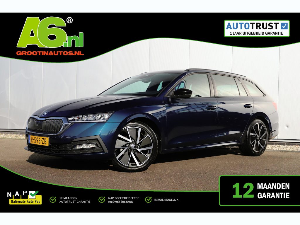 Skoda Octavia Combi 1.0 e-TSI Sport Business Automaat Virtual Cockpit 18 inch LMV Sportstoelen Navigatie Carplay Android Climate Cruise Control Parkeersensor