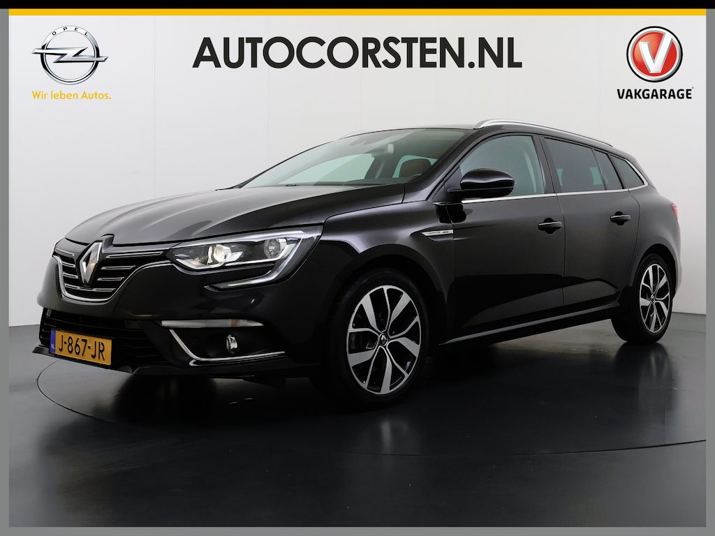 Renault Megane Estate 1.3TCe 160PK Automaat Bose® Trekhaak 3D-Navi Pdc Cruise Control Ecc Apple Carplay/Android Auto Isofix Lmv 17" Regen-Lichtsensor Led Voicecontrol Sensor dodehoek Lane Departure Warning 1.700KG Trekgewicht Origineel Nederlandse Auto