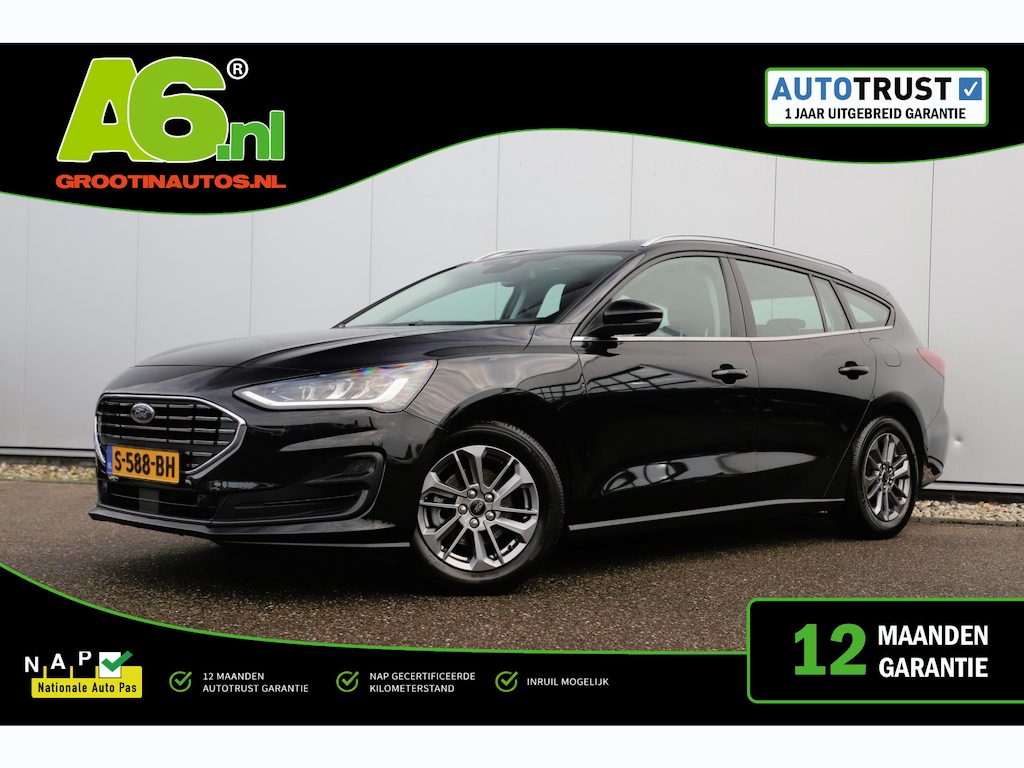 Ford Focus Wagon 1.0 EcoBoost Hybrid Titanium 125PK Trekhaak Navigatie Carplay Climate Cruise Control LED Parkeersensor LMV