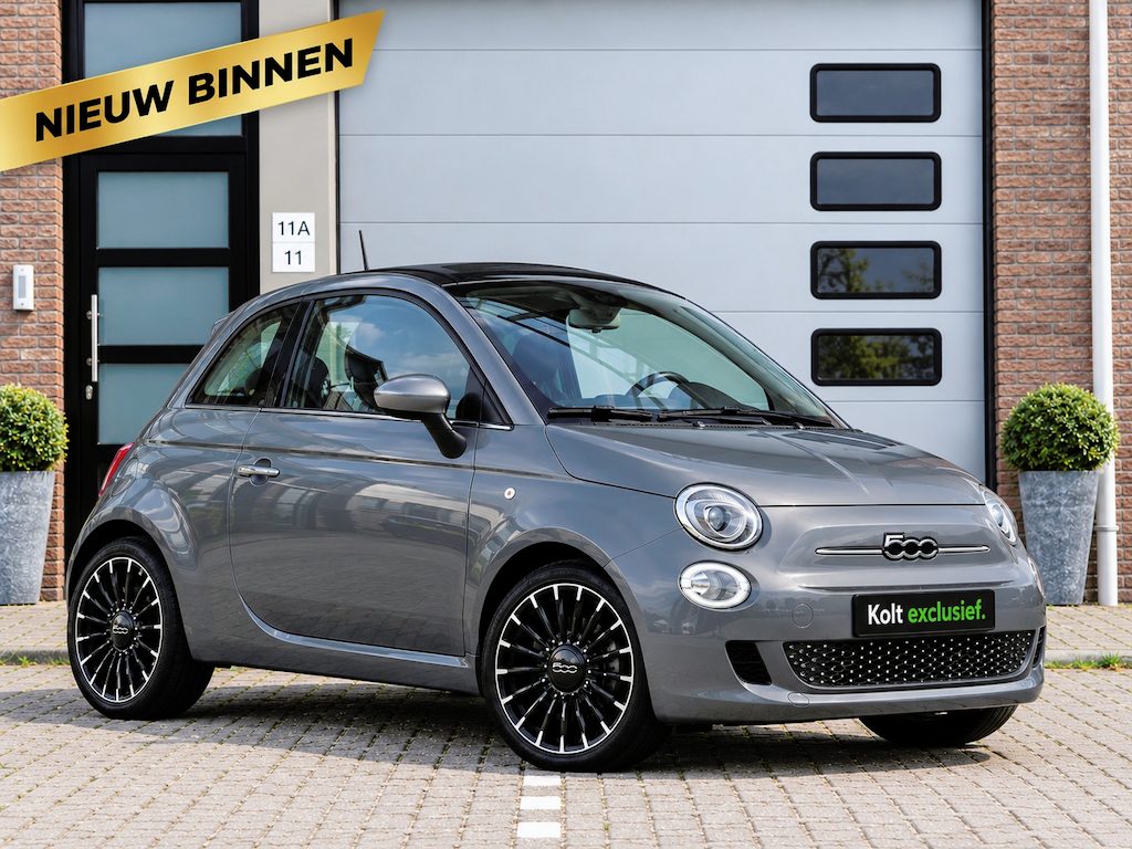 Fiat 500C La Prima 42 kWh Automaat Cabriolet | Incl BTW | 120 PK | Apple CarPlay | Achteruitrijd Camera | Navigatie | 17" LM Velgen | Leder Int | LED | 1e Eigenaar!