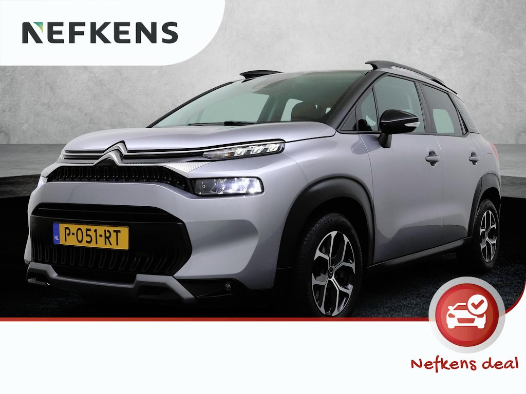 Citroën C3 Aircross SUV Shine 110pk | Navigatie | Achteruitrijcamera | Climate Control | Cruise Control | Parkeersensoren | Apple Carplay / Android Auto | DAB+ radio | Bluetooth | Elektrisch inklapbare spiegels | Automatisch dimlicht | Regensensor | Multifunctioneel lederen stuurwiel | Donker getint glas | 16" lichtmetalen velgen |