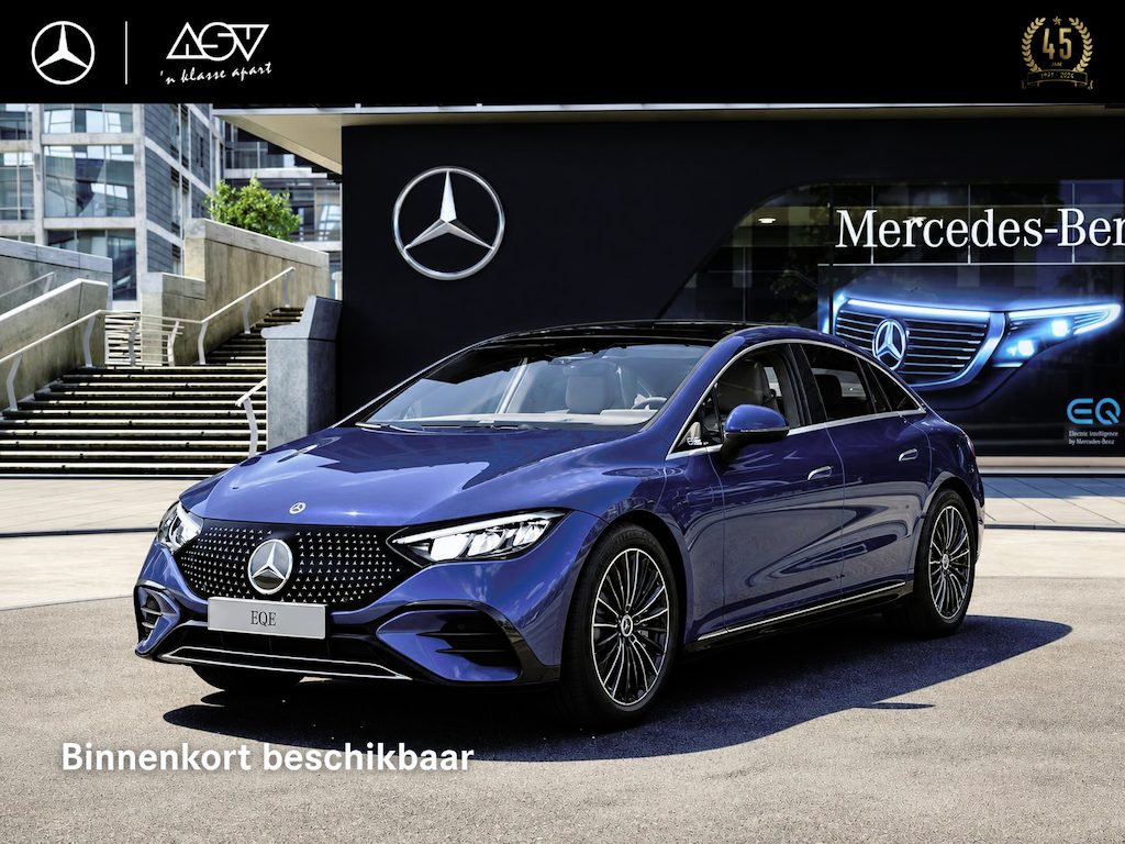 Mercedes-Benz EQE 350+ Business Solution AMG 96 kWh | AIRMATIC Luchtvering | Burmester Surround Sound | Multispaaks AMG Velgen | Stoelverwarming | Achteruitrijcamera | Sfeerverlichting