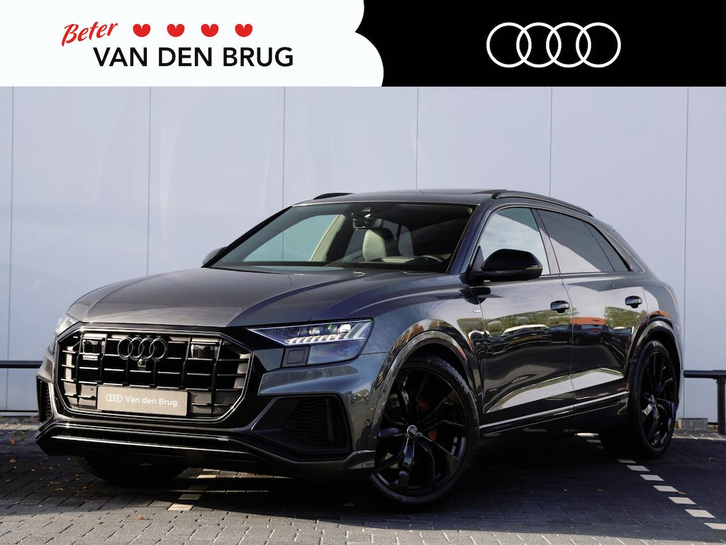 Audi Q8 55 TFSI quattro Pro Line Plus 340 pk | Head up | Panorama dak | Trekhaak | Stoelventilatie + massage voor | Stoelverw. v+a | B&O |
